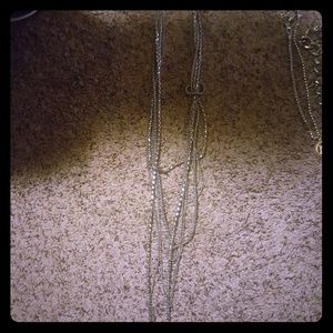 5/$20Silver multi layer necklace